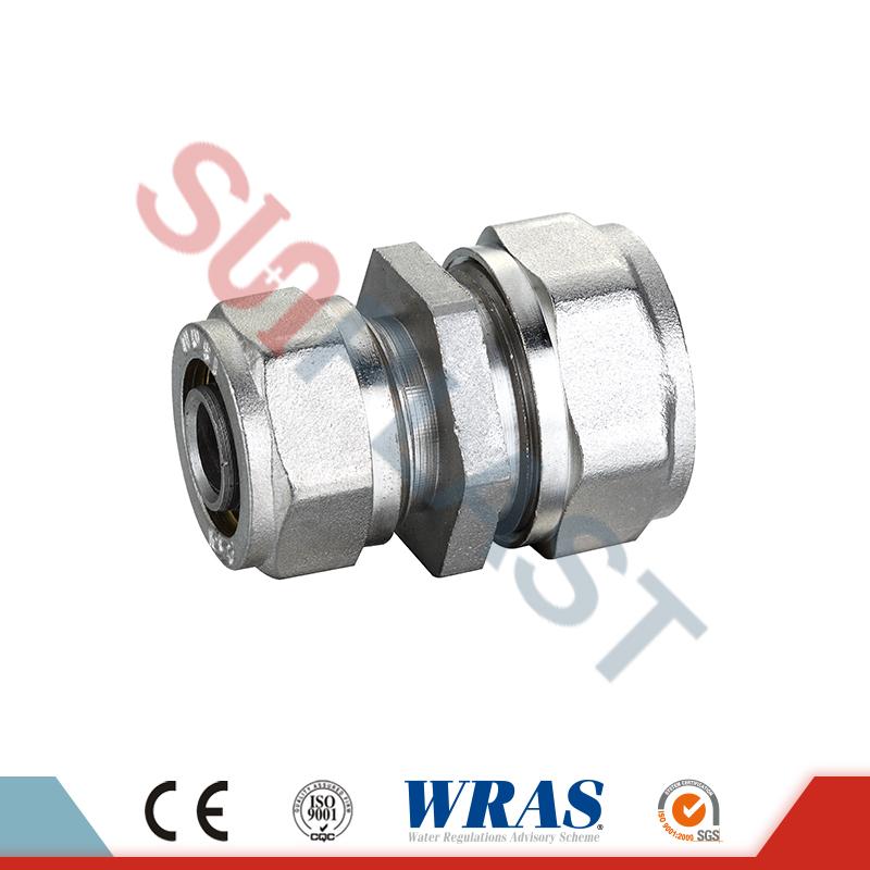 Brass Compression Reducing Coupling For PEX-AL-PEX Multilayer Pipe